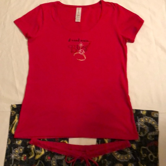 Pajamas womens new size XL cotton MCC Sportswear "I Need More Bling" cap sleeves - Picture 4 of 4